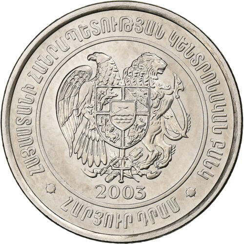[#1251109] Arménie, 100 Dram, 2003, acier plaqué nickel, MS, KM:95