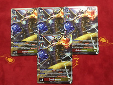 Goldramon 4xPlayset Digimon Card Game Blast Ace BT14-018 Foil Rare LP