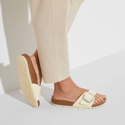 Sandalia Birkenstock Madrid Hebilla Grande Slide Shine Butter Cuero Para Mujer 40/9-9.5 Foto 1 de 4