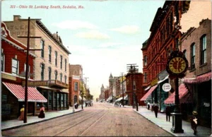 Postkarte Ohio St Looking South Sedalia Mo - Bild 1 von 2