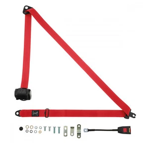 Front Automatic Seat Belt For Volkswagen Jetta MK2 Berlina 5dr 1984-1992 Red - Picture 1 of 7