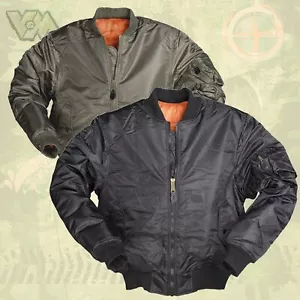 US FLIEGERJACKE MA1 ARMY WINTERJACKE FUTTER US PARKA NATO OUTDOOR OLIV SCHWARZ - Bild 1 von 3