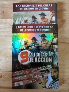 *DVD NUEVO* 9 Peliculas De Accion MARIO ALMADA FLAVIO PENICHE JORGE ALDAMA Y Mas - Bild 1 von 3