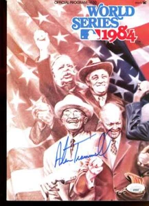 Alan Trammell Tigers Auto Signed 1984 World Series Program JSA Authentic - Picture 1 of 2