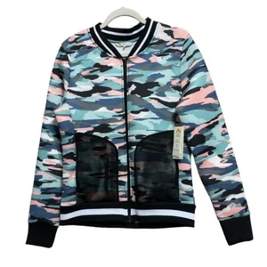 $108 C&C California Women's Camouflage Zip-Up Jacket Polyester/Spandex M NWT - Picture 1 of 11