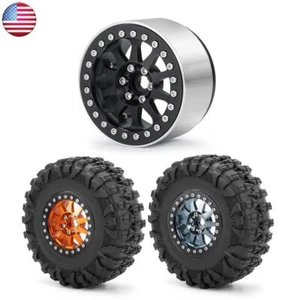 For 1/10 RC Axial SCX10 RR10 Wraith 90048 4X Metal 2.2'' Beadlock Wheel Rim Tire - Picture 1 of 56