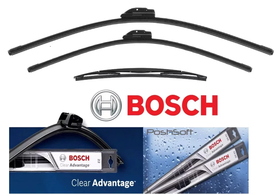 Juego de 3 escobillas limpiaparabrisas Bosch izquierda + derecha + trasera para Honda Odyssey 2005-2024 Foto 1 de 1