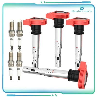 Ignition Coils & Platinum Spark Plugs for Audi S6 2007-2011 Audi A6 2005-2018 - Image 1 of 4