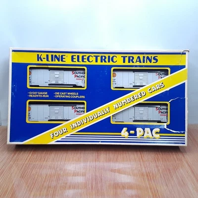 K-Line Southern Pacific 4-Pac Boxcars O/27 "Overnights" O Gauge K-6424 READ - Image 1 of 4