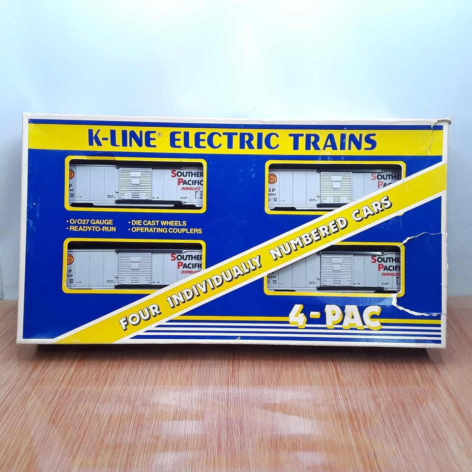 K-Line Southern Pacific 4-Pac Boxcars O/27 "Overnights" O Gauge K-6424 READ - Image 1 of 4