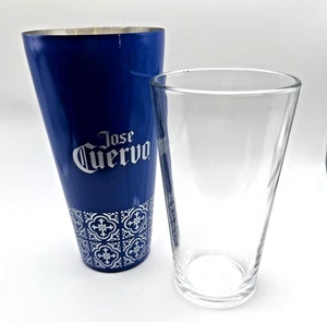 Jose Cuervo 2 piezas Boston Shaker, 16 oz. Vaso mezclador de pinta y 28 OZ Coctelera NUEVO - Imagen 1 de 7