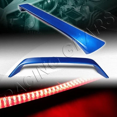 ALERÓN TRASERO PINTADO AZUL + LUZ DE FRENO LED APTO 01-05 HONDA CIVIC 2 PUERTAS Foto 1 de 4