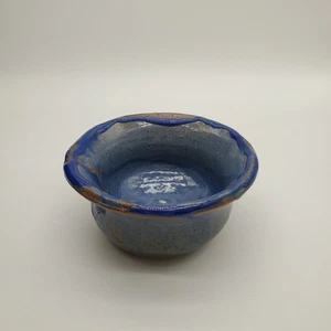 Vintage Signed and Dated Blue Drip Glaze Studio Pottery Bowl - Picture 1 of 7