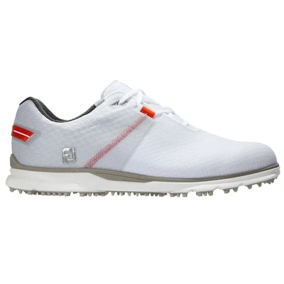 Men's FootJoy Pro SL Sport Spikeless Golf Shoes - White/Orange 8XW - Image 1 of 4