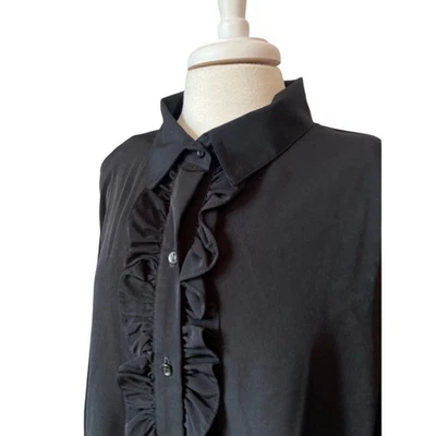 Винтажный Maggie Sweet новый с Ярлыками оборки рубашка с длинным рукавом на пуговицах женщин 3XP Whimsigoth - Изображение 1 из 4