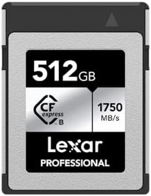 Lexar Professional CFexpress Type-B SILVER  LCXEXSL512G-RNENG 512GB F/S w/Track# - Image 1 of 4