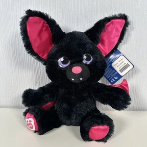 Build A Bear Vampire Bat 8" Soft Plush Toy Black Pink 2016 TAGGED - Picture 1 of 9