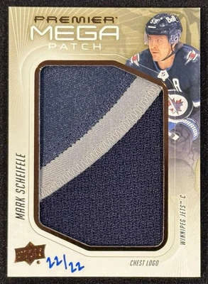 2024-25 UD Premier Mega Patch Mark Scheifele Chest Logo Jets #PMP-MS 22/22 - Image 1 of 2