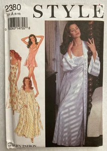 Style Sewing Pattern 2380 Kimono Style Robe, Nightdress & Teddy Sz 6-16 Uncut - Picture 1 of 3