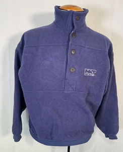 Vintage 90s Y2K Virgin Wool and Cashmere Deep Purple Mens Jacket Pullover Sz M - Picture 1 of 15