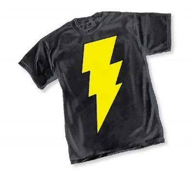 Camiseta DC SHAZAM NEGRA SÍMBOLO ADAM NEGRA Logo Adulto Licencia Oficial - S-2XL Foto 1 de 2