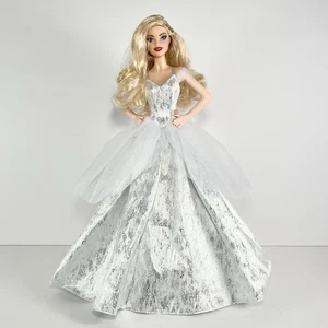 Barbie Signature 2021 Holiday Collector Doll-Model Muse W/ White & Silver Dress - Picture 1 of 11