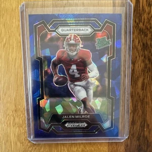 2024 Prizm Draft Picks - #122 Jalen Milroe (RC) Blue Cracked Ice 67/99 Seahawks - Picture 1 of 3