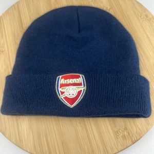 Arsenal FC Beanie Hat OSFM Blue Knit Cuffed Logo Premier League Soccer Football - Picture 1 of 11