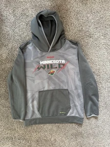 Minnesota Wild YOUTH Large Sweatshirt Pullover Hoodie NHL Reebok Center Ice - Picture 1 of 3