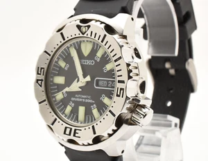 [EXCELLENT+5] SEIKO 7S26-0350 SKX779 BLACK Monster Automatic  Men's watch JAPAN - Picture 1 of 12
