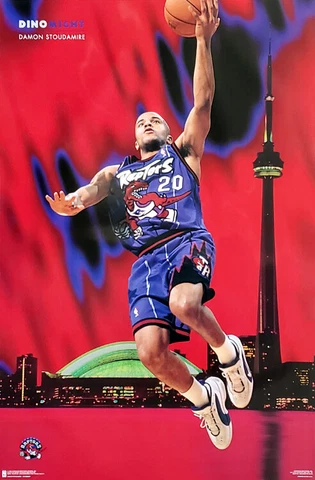 Damon Stoudamire DINO-MITE Toronto Raptors 1996 NBA Costacos 23x35 POSTER Cover