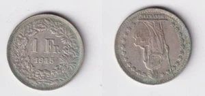 1 Franken Silber Münze Schweiz 1945 ss (148966) - Bild 1 von 1