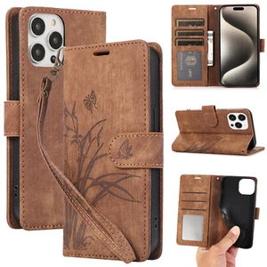 For iPhone 16 15 14 13 12 11 Pro Max Leather Women Wallet Flip Case Stand Cover - Picture 1 of 68