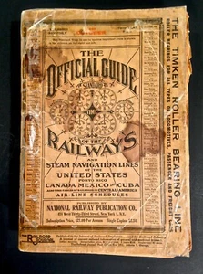 Vintage Oktober 1946 Official Guide Railways Steam Navigation Airline Schedules - Bild 1 von 21