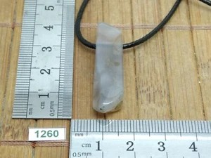 Pendentif AGATE BOTSWANA + cordon noir - mineraux reiki collier pierre naturelle - Picture 1 of 5