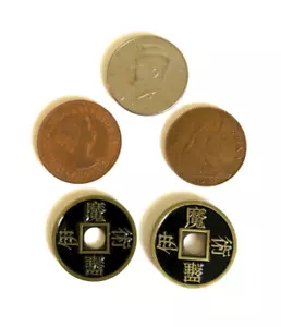 Copper Silver Brass US Half Dollar English Penny Chinese Coin Money Magic Trick - Picture 1 of 3