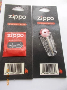 One Each Nuevo en Paquetes Genuino Zippo 6 Pedernal + Mecha de Encendedor A prueba de Viento - Imagen 1 de 1