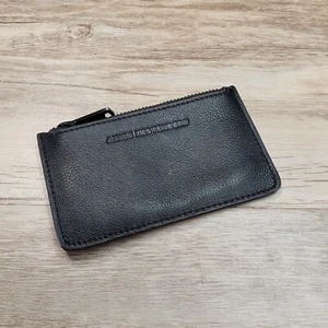 Aimee Kestenberg Pebbled Black Leather Melbourne 5 Card Wallet Coin Purse 5"x3" - Picture 1 of 6