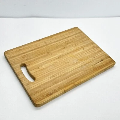 Bamboo Rectangular Cutting Board with Handle, Eco-Friendly Chopping Block - Image 1 of 4