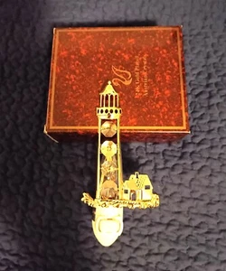 Genuine Austrian Crystal & 24K Gold Plated Beacon Night Light - Picture 1 of 5