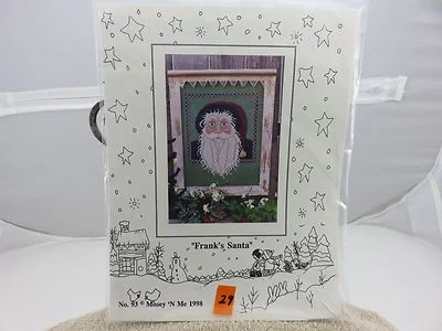 Mosey 'N Me FRANK'S SANTA Cross Stitch Pillow Pattern Kit w/Fabric NEW 1998 - Image 1 of 4