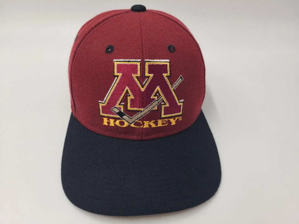 Vintage University of Minnesota Golden Gophers Hockey Zephyr Snapback Hat Cap - Image 1 of 4