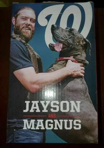 Jayson Werth & Magnus Washington Nationals Pet Dog Figurine 2016 SGA Bobblehead Cover