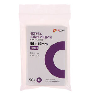50pcs Korea Card Sleeves Clear Acid Free Photocard Holographic Protector Film Sb