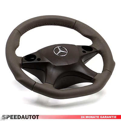 Tuning Adintelado Volante de Cuero Mercedes W212 W204 Clase E Braun - Imagen 1 de 4