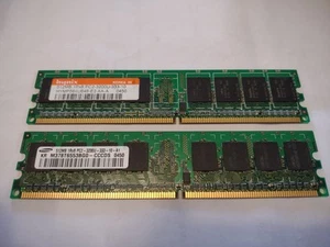 1GB (2x512MB), 240-pin, PC2-3200U (DDR2-400MHz), 1.8V, CL3, UDIMM - Picture 1 of 3