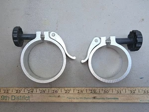 LOTE DE 2 ABRAZADERAS DE ANILLO DE ALUMINIO 25K25, ACCIONADAS POR LEVA, ID 3" Y 2-1/2", MUY BUENAS - Imagen 1 de 5