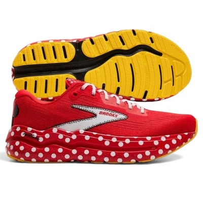 Womens Brooks Ghost Max 2 (Wide) Disney Minnie Mouse Running Shoes Red (NEW) - Image 1 of 4