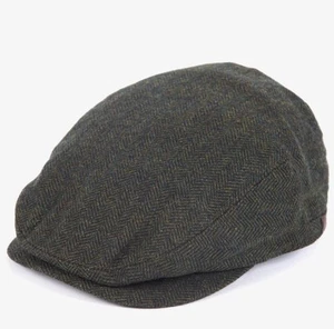 Barbour Mens Barlow Flat Cap Olive Green - Picture 1 of 4