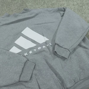 Adidas Sweater Mens 6XL Pullover Sweatshirt Gray Basketball Logo - Bild 1 von 11